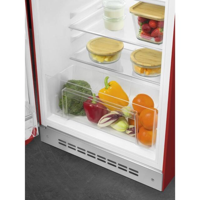 Smeg FAB10LRD5 55cm Fridge with Icebox Left Hand Hinge, Red