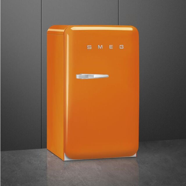 Smeg FAB10ROR5 55cm Fridge with Icebox Right Hand Hinge, Orange