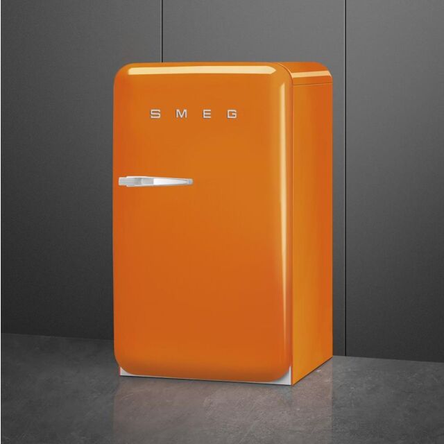 Smeg FAB10ROR5 55cm Fridge with Icebox Right Hand Hinge, Orange