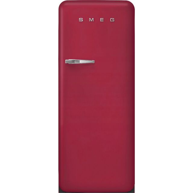 Smeg FAB28RDRB5 60cm 50s Style Right Hand Hinge Fridge with Icebox Ruby, Red