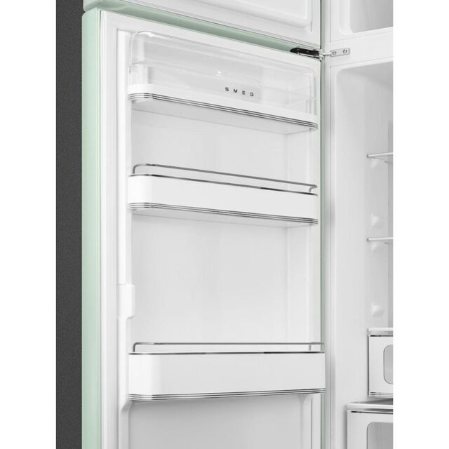 Smeg FAB30LPG5UK 60cm 50s Style Left Hand Hinge Freezer over Fridge, Pastel