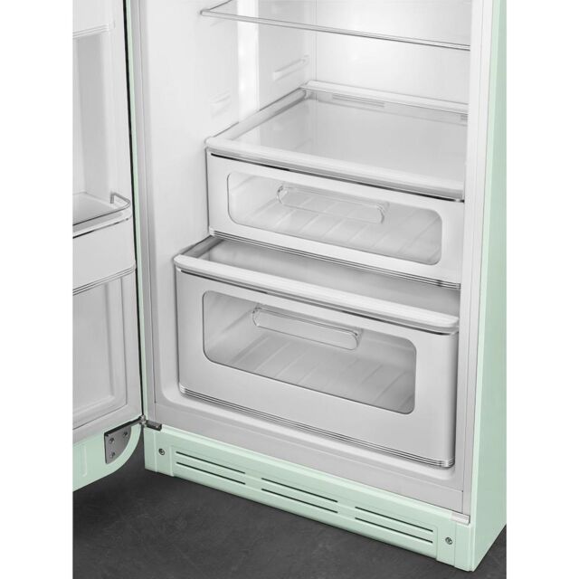 Smeg FAB30LPG5UK 60cm 50s Style Left Hand Hinge Freezer over Fridge, Pastel