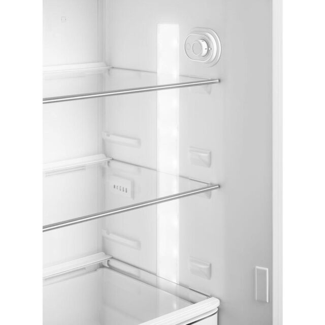 Smeg FAB30RBL5UK 60cm 50s Style Right Hand Hinge Freezer over Fridge, Black