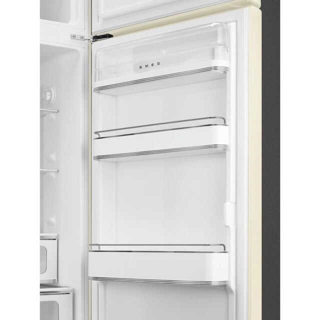 Smeg FAB30RCR5UK 60cm 50s Style Right Hand Hinge Freezer over Fridge, Cream