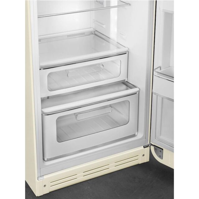 Smeg FAB30RCR5UK 60cm 50s Style Right Hand Hinge Freezer over Fridge, Cream