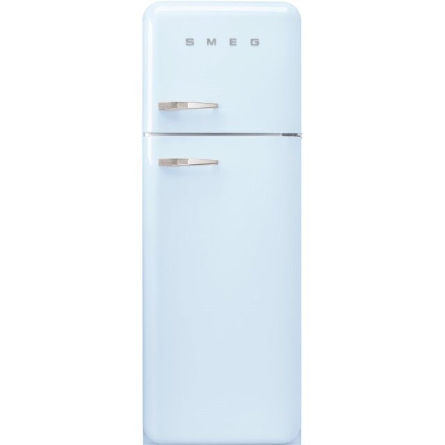 Smeg FAB30RPB5UK 60cm 50s Style Right Hand Hinge Freezer over Fridge, Pastel