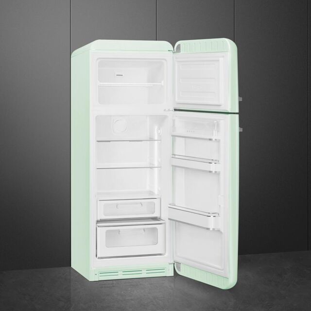 Smeg FAB30RPG5UK 60cm 50s Style Right Hand Hinge Freezer over Fridge, Pastel