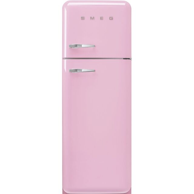 Smeg FAB30RPK5 60cm 50s Style Right Hand Hinge Freezer over Fridge, Pink