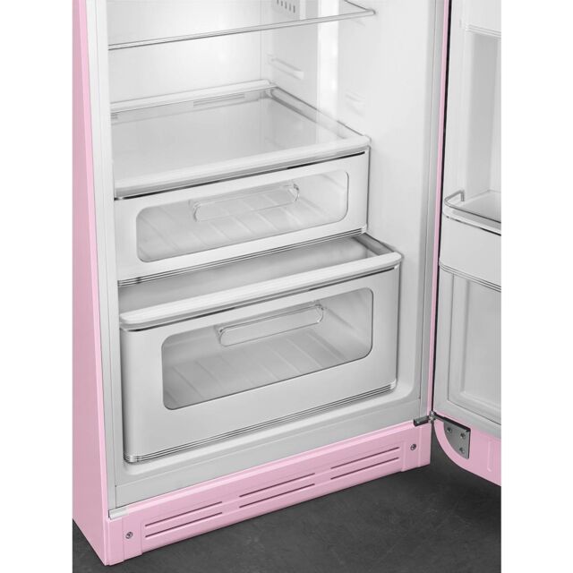 Smeg FAB30RPK5 60cm 50s Style Right Hand Hinge Freezer over Fridge, Pink