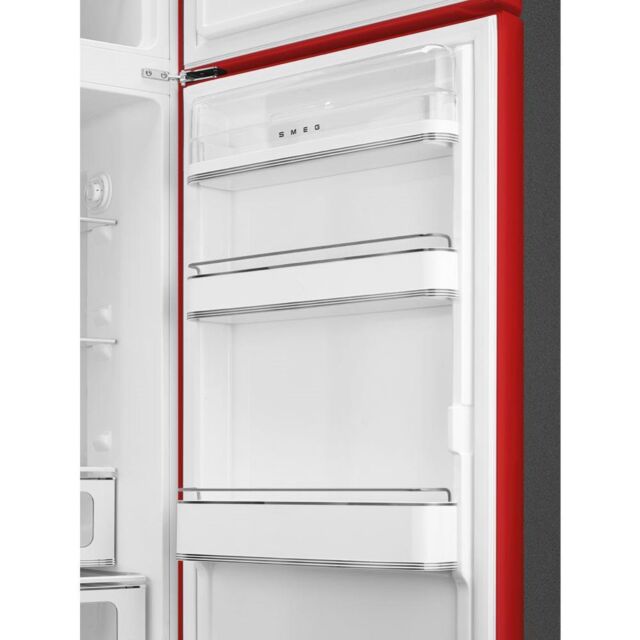 Smeg FAB30RRD5UK 60cm 50s Style Right Hand Hinge Freezer over Fridge, Red