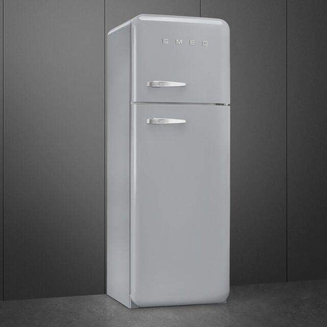 Smeg FAB30RSV5 60cm 50s Style Right Hand Hinge Freezer over Fridge, Silver
