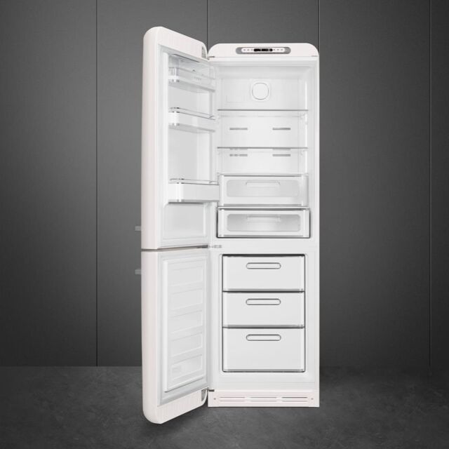 Smeg FAB32LWH5UK 60cm 50s Style Left Hand Hinge Fridge Freezer, White