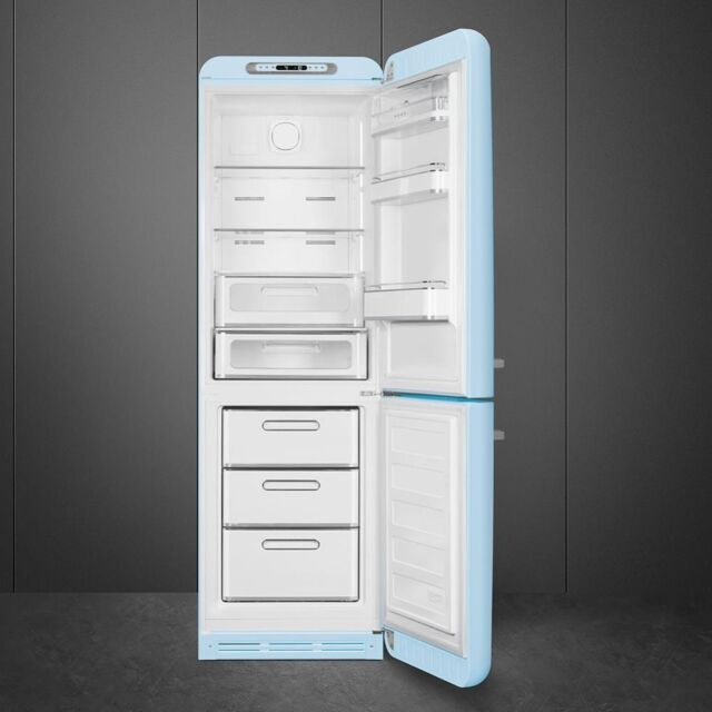 Smeg FAB32RPB5UK 60cm 50s Style Right Hand Hinge Fridge Freezer, Pastel Blue