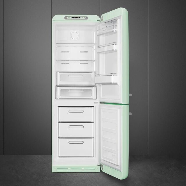 Smeg FAB32RPG5UK 60cm 50s Style Right Hand Hinge Fridge Freezer, Pastel Green