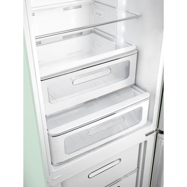 Smeg FAB32RPG5UK 60cm 50s Style Right Hand Hinge Fridge Freezer, Pastel Green
