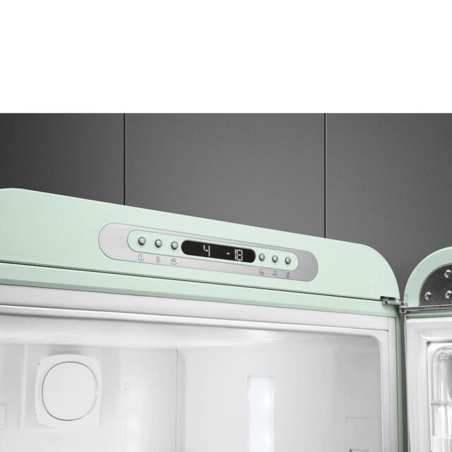 Smeg FAB32RPG5UK 60cm 50s Style Right Hand Hinge Fridge Freezer, Pastel Green