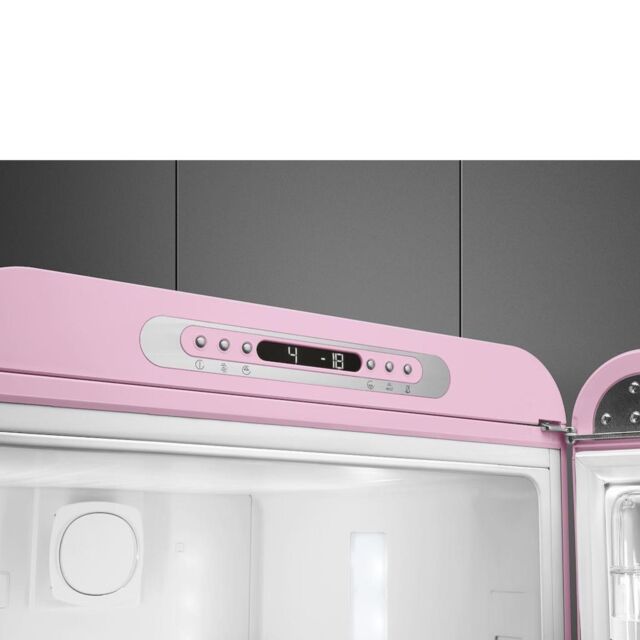Smeg FAB32RPK5 60cm 50s Style Right Hand Hinge Fridge Freezer, Pink