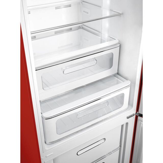 Smeg FAB32RRD5UK 60cm 50s Style Right Hand Hinge Fridge Freezer, Red