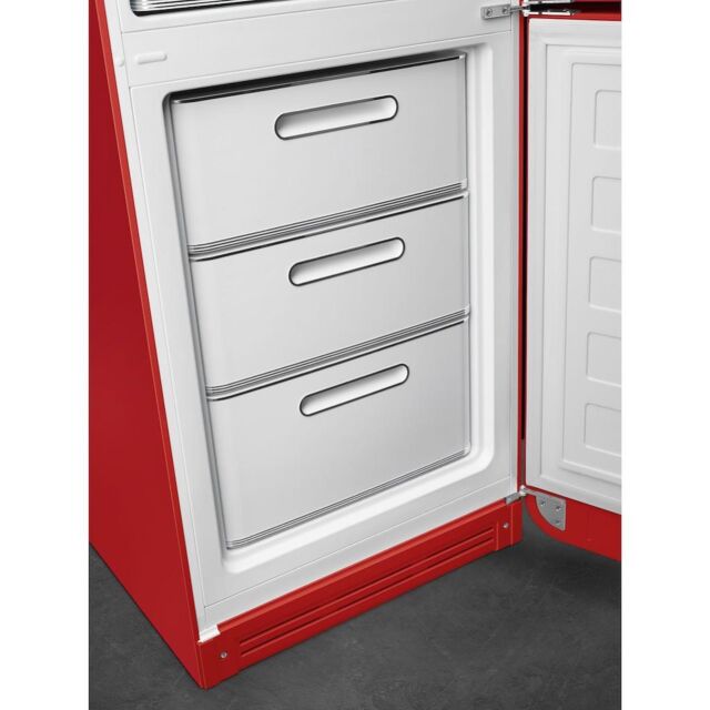 Smeg FAB32RRD5UK 60cm 50s Style Right Hand Hinge Fridge Freezer, Red