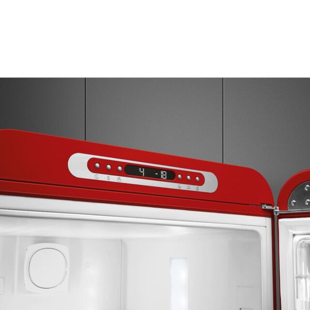 Smeg FAB32RRD5UK 60cm 50s Style Right Hand Hinge Fridge Freezer, Red