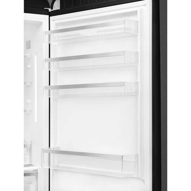 Smeg FAB38RBL5 70cm 50s Style Right Hand Hinge Fridge Freezer, Black