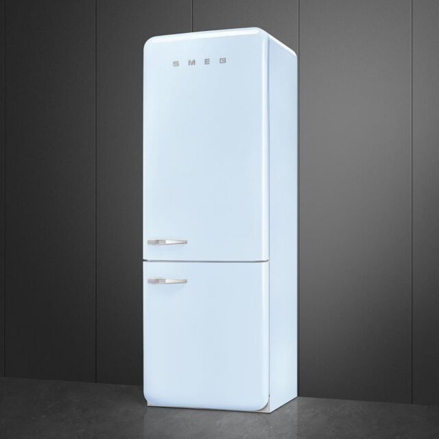 Smeg FAB38RPB5 70cm 50s Style Right Hand Hinge Fridge Freezer, Pastel Blue