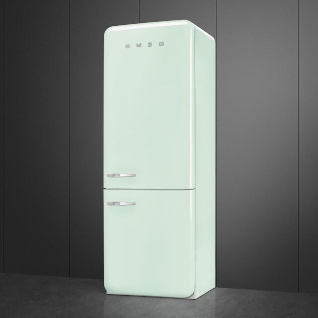 Smeg FAB38RPG5 70cm 50s Style Right Hand Hinge Fridge Freezer, Pastel Green