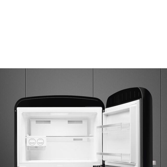 Smeg FAB50RBL5 80.4cm 50s Style Right Hand Hinge Fridge Freezer, Black