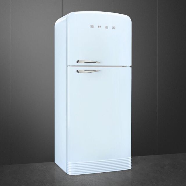 Smeg FAB50RPB5 80.4cm 50s Style Right Hand Hinge Fridge Freezer, Pastel Blue