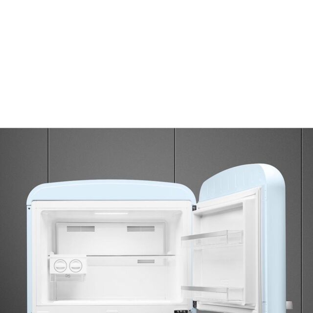 Smeg FAB50RPB5 80.4cm 50s Style Right Hand Hinge Fridge Freezer, Pastel Blue