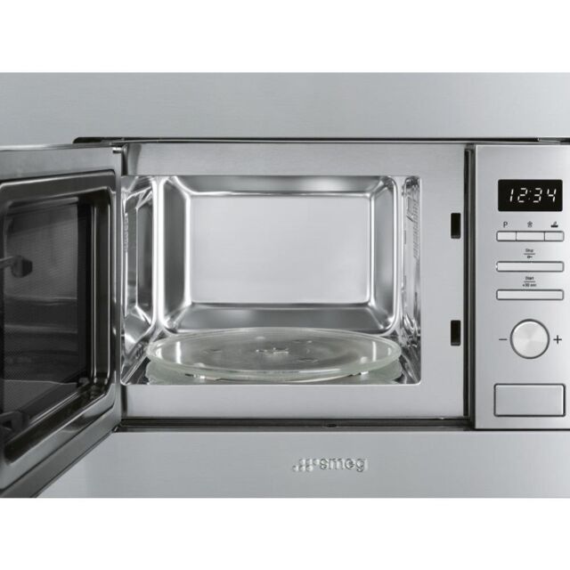 Smeg FMI017X 17 Litre Built In Microwave with Grill in Stainless Steel