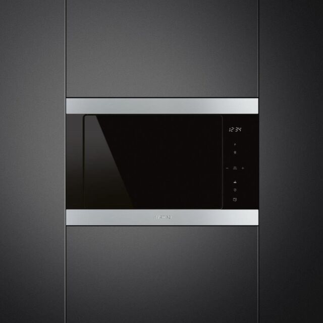Smeg FMI325X Classic 25 Litre Built In Microwave with Grill in Stainless Steel