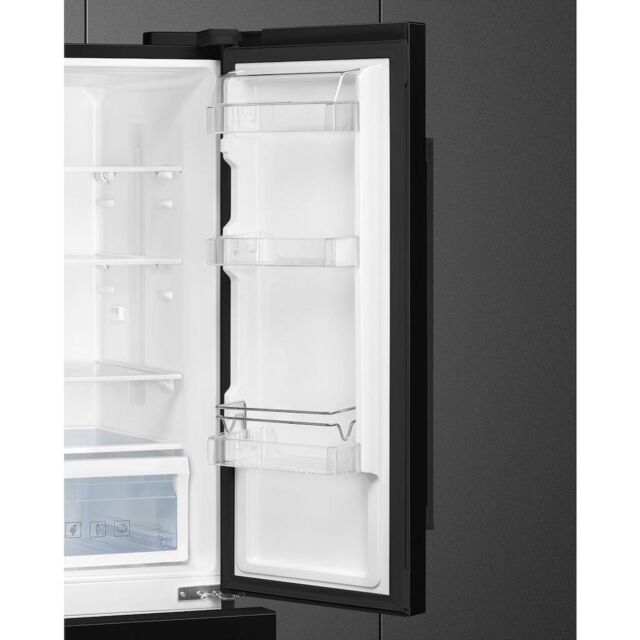Smeg FQ55FNDF 84cm Two Door Two Drawer Fridge Freezer, Black