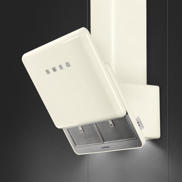 Smeg KFAB75CR 75cm 50s Style Retro Angled Hood, Cream
