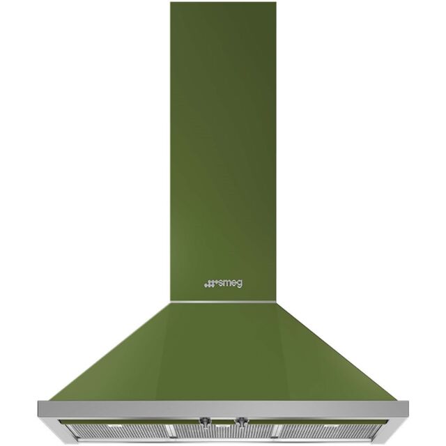 Smeg KPF9OG 90cm Portofino Chimney Hood, Olive Green