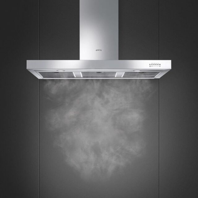 Smeg KS110XE 110cm Symphony Chimney Hood, Stainless Steel