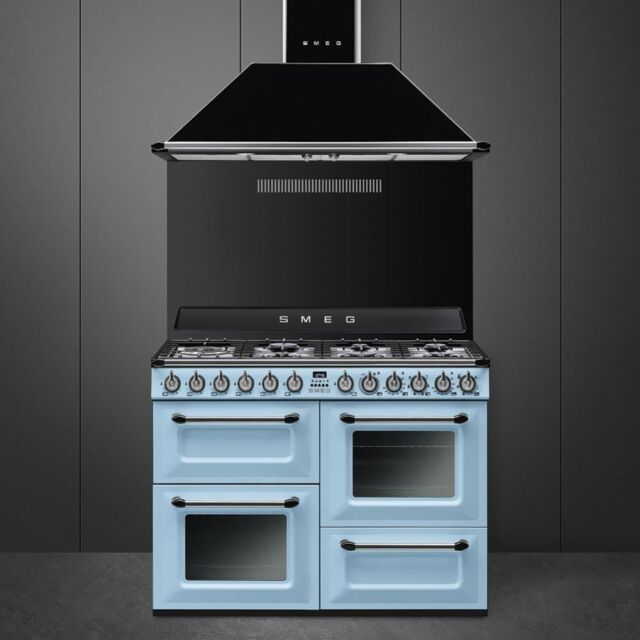 Smeg KT110BLE 110cm Victoria Chimney Hood, Black