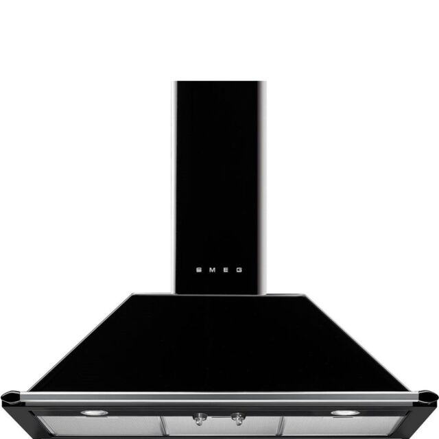 Smeg KT90BLE 90cm Victoria Chimney Hood, Black