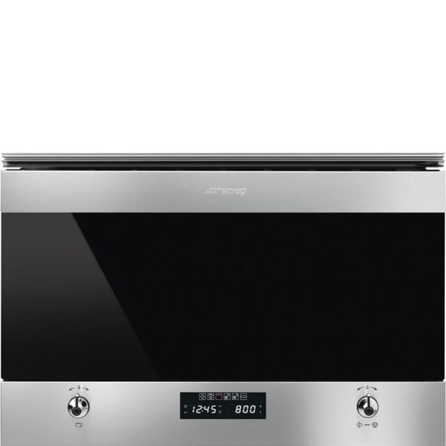 Smeg MP322X1 Classic 22 Litre Built In Microwave with Grill in Stainless Steel