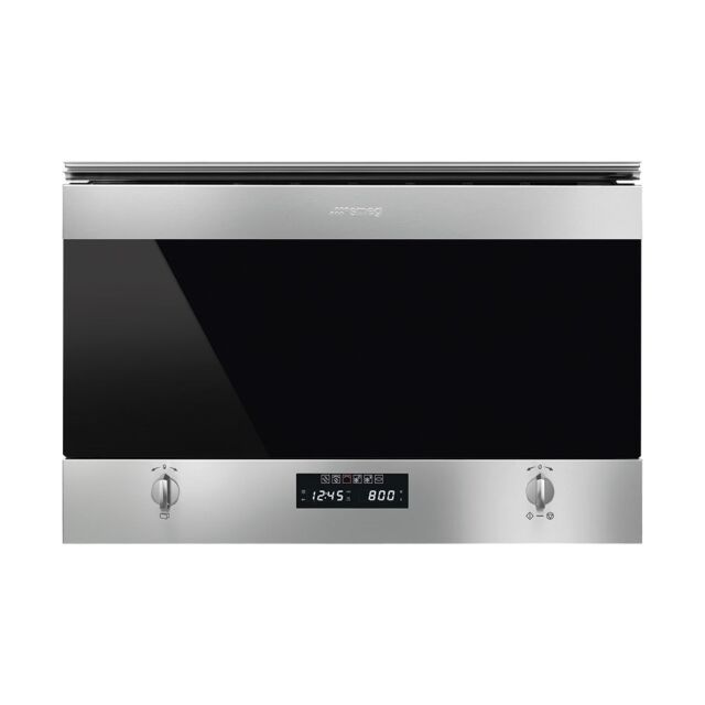 Smeg MP322X1 Classic 22 Litre Built In Microwave with Grill in Stainless Steel