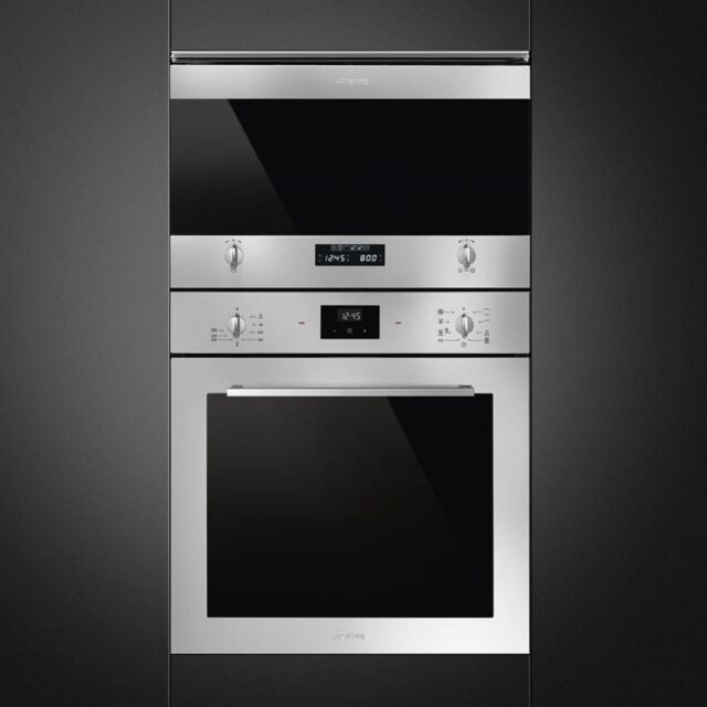 Smeg MP322X1 Classic 22 Litre Built In Microwave with Grill in Stainless Steel