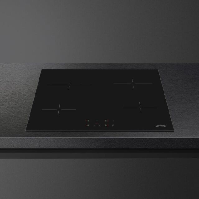 Smeg SE264TD1 60cm 4 Zone Straight Edge Glass Ceramic Hob with Touch