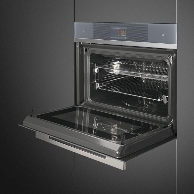 Smeg SF4104WMCS 45cm Linea Combi Micro with Vivo Touchscreen in Silver