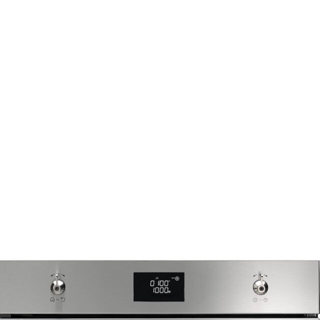 Smeg SF4390MCX 45cm Classic Combi Microwave Oven, Stainless Steel