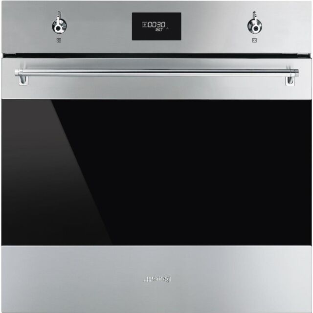 Smeg SFP6301TVX 60cm Classic Pyrolytic Multifunction Single Oven in Stainless Steel