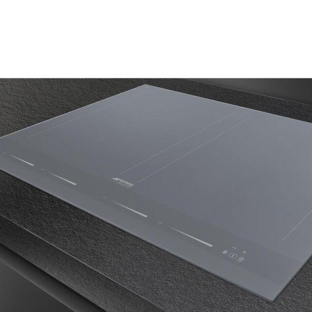 Smeg SIM1644DS 60cm Linea Induction Hob in Silver Glass with AutoVent 2.0