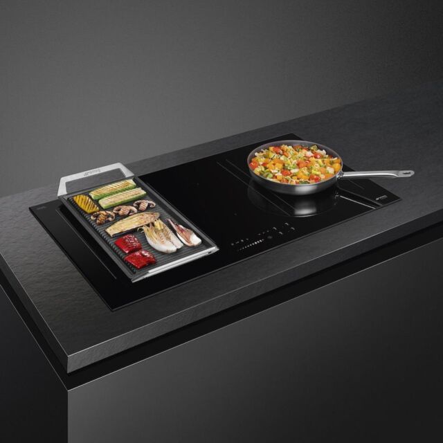 Smeg SIM3964D 90cm Induction Hob AutoVent 2.0, Black