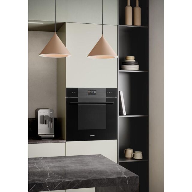 Smeg SO6102M2B3 60cm Linea Speedwave XL Combi Microwave , Black