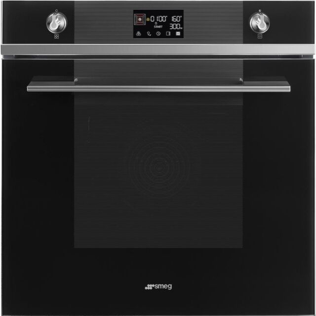 Smeg SO6102M2N 60cm Linea Speedwave XL Combi Microwave, Black Glass