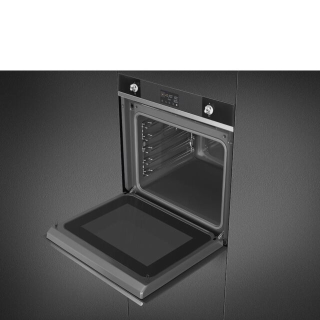Smeg SO6102M2N 60cm Linea Speedwave XL Combi Microwave, Black Glass